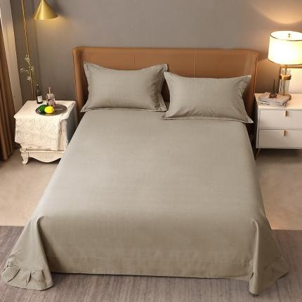 91家纺网 家纺一手货源 找家纺 晶缦家纺 2022新款加厚全棉纯色生态磨毛多规格系列单床单 纯依-时尚灰