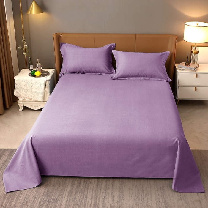 91家纺网 家纺一手货源 找家纺 总-2024新款加厚纯棉全棉纯色生态磨毛多规格单品单床单单件素色被单