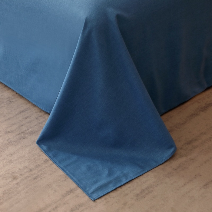 91家纺网 家纺一手货源 找家纺 晶缦家纺 2022新款加厚全棉纯色生态磨毛多规格系列单床单 纯依-宾利蓝