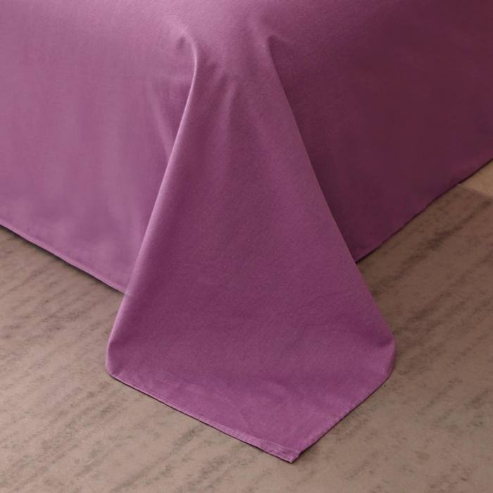 91家纺网 家纺一手货源 找家纺 晶缦家纺 2022新款加厚全棉纯色生态磨毛多规格系列单床单 纯依-魅紫