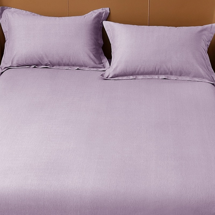 91家纺网 家纺一手货源 找家纺 晶缦家纺 2022新款加厚全棉纯色生态磨毛多规格系列单床单 纯依-浅紫