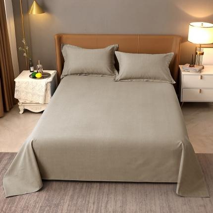 晶缦家纺 2022新款加厚全棉纯色生态磨毛多规格系列单床单 纯依-时尚灰