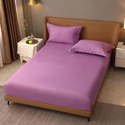 91家纺网 家纺一手货源 找家纺 晶缦家纺 2022新款加厚全棉纯色生态磨毛多规格系列单床笠 纯依-魅紫