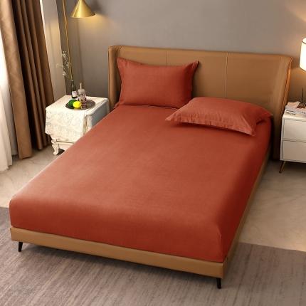 91家纺网 家纺一手货源 找家纺 总-2024新款加厚纯棉全棉纯色生态磨毛多规格单品单床笠单件素色