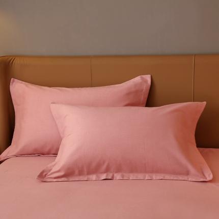 91家纺网 家纺一手货源 找家纺 晶缦家纺 加厚全棉纯色生态磨毛多规格系列单品枕套纯依-粉玉