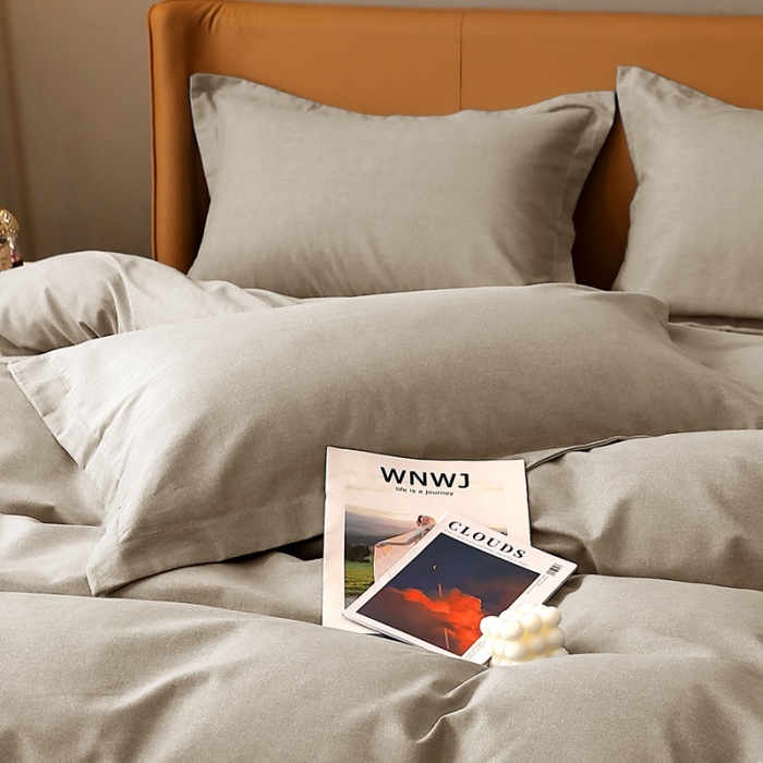 91家纺网 家纺一手货源 找家纺 晶缦家纺 加厚全棉纯色生态磨毛多规格系列单品枕套纯依-时尚灰