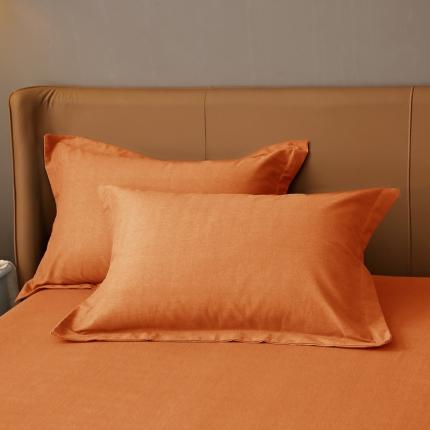 91家纺网 家纺一手货源 找家纺 晶缦家纺 加厚全棉纯色生态磨毛多规格系列单品枕套纯依-时尚桔