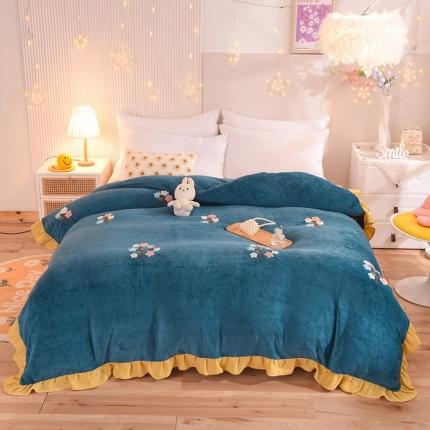 91家纺网 家纺一手货源 找家纺 （总）甜之梦 2025新款毛巾绣牛奶绒被套