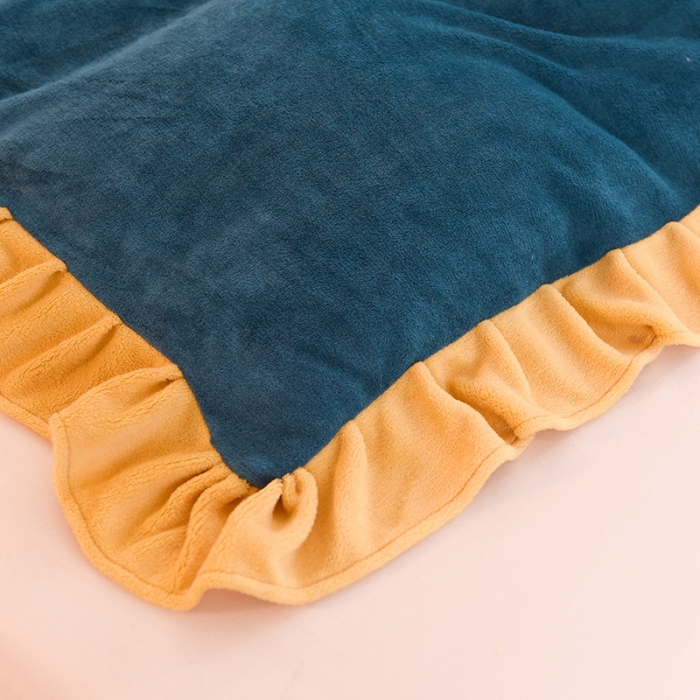 91家纺网 家纺一手货源 找家纺 甜之梦 2025新款毛巾绣牛奶绒被套 小熊宝可梦宝石蓝