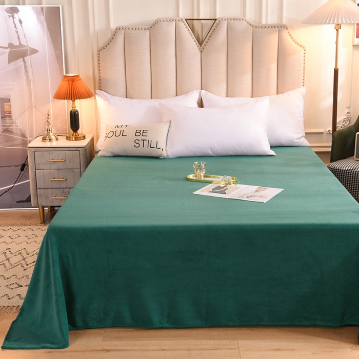 91家纺网 家纺一手货源 找家纺 甜之梦 2025新款毛巾绣牛奶绒床单 乖乖龙墨绿