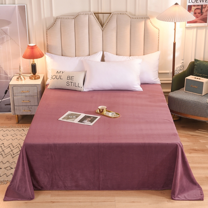 91家纺网 家纺一手货源 找家纺 甜之梦 2025新款毛巾绣牛奶绒床单 乖乖龙紫豆沙