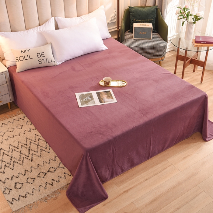 91家纺网 家纺一手货源 找家纺 甜之梦 2025新款毛巾绣牛奶绒床单 乖乖龙紫豆沙