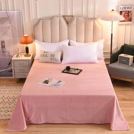 甜之梦 2025新款毛巾绣牛奶绒床单 满天星淡粉