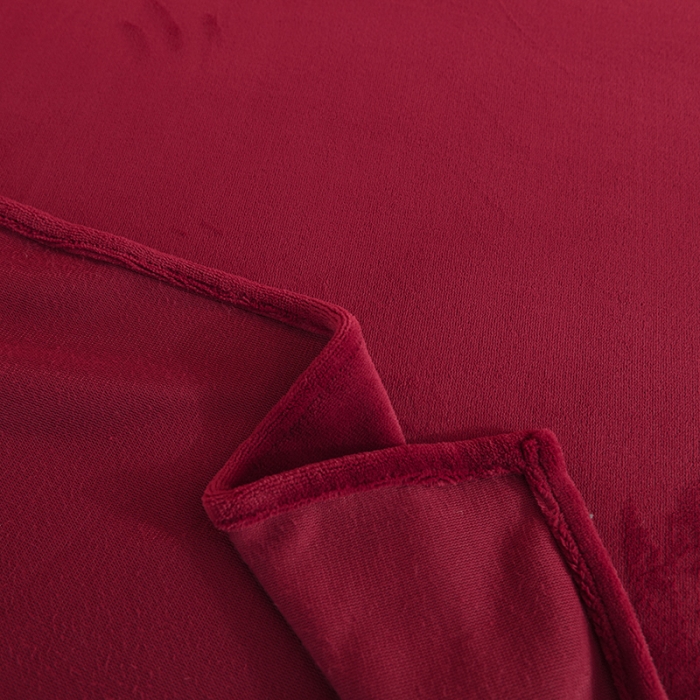 91家纺网 家纺一手货源 找家纺 甜之梦 2025新款毛巾绣牛奶绒床单 满天星洋酒红