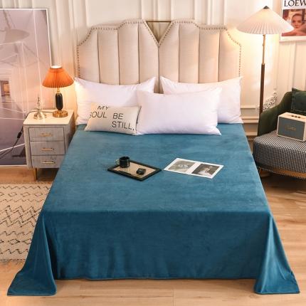 甜之梦 2025新款毛巾绣牛奶绒床单 小熊宝可梦宝石蓝