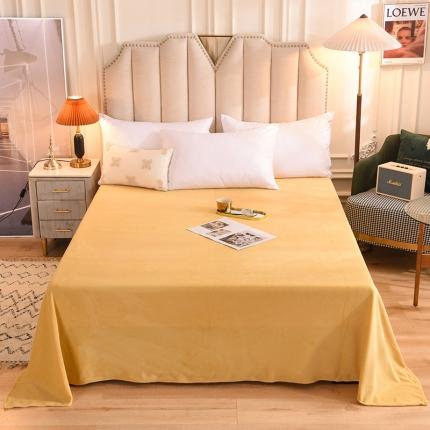 甜之梦 2025新款毛巾绣牛奶绒床单 小熊宝可梦嫩黄