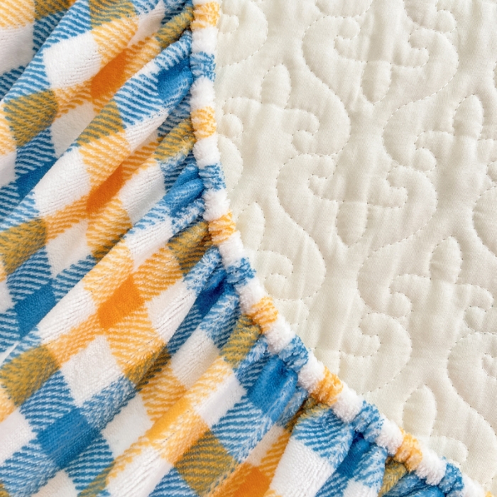 91家纺网 家纺一手货源 找家纺 金丝鸟 2022新款迪士尼系列夹棉绗缝牛奶绒花边床笠 小飞象