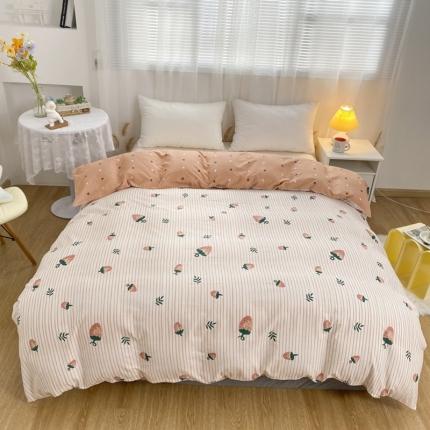 91家纺网 家纺一手货源 找家纺 朵安家纺 2024新款12868全棉单被套系列 阿花田
