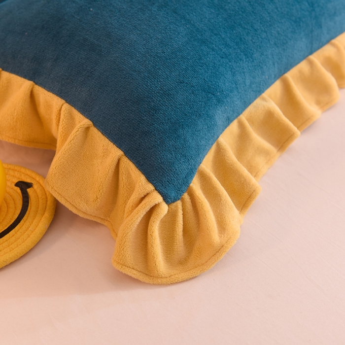 91家纺网 家纺一手货源 找家纺 甜之梦 2025新款毛巾绣牛奶绒枕套 48*74/对 小熊宝可梦宝石蓝