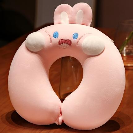 91家纺网 家纺一手货源 找家纺 仟亿莱2022新款软萌动物记忆棉U枕 兔嘟嘟30X30cm