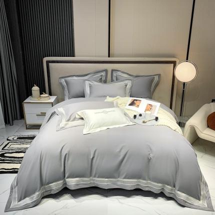 91家纺网 家纺一手货源 找家纺 淼铭 秋冬新品全棉贡缎抗菌超柔磨毛-伊洛系列 伊洛-灰