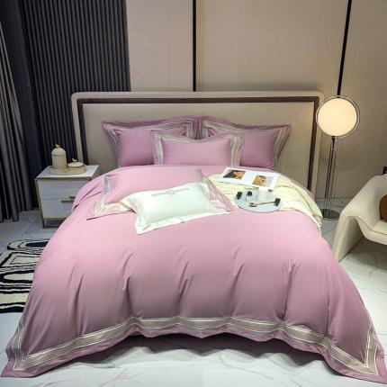 淼铭 秋冬新品全棉贡缎抗菌超柔磨毛-伊洛系列 伊洛-紫