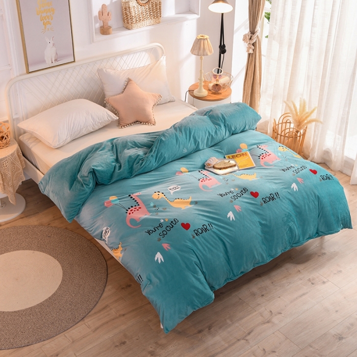 91家纺网 家纺一手货源 找家纺 （总）甜之梦 2025新款水晶绒单品印花被套