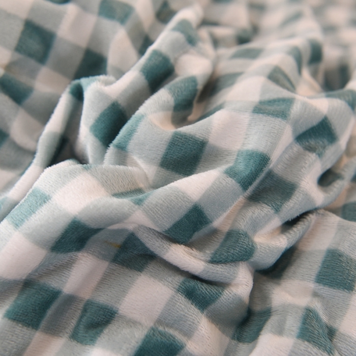 91家纺网 家纺一手货源 找家纺 甜之梦 2025新款水晶绒单品印花被套 格子三瓣花