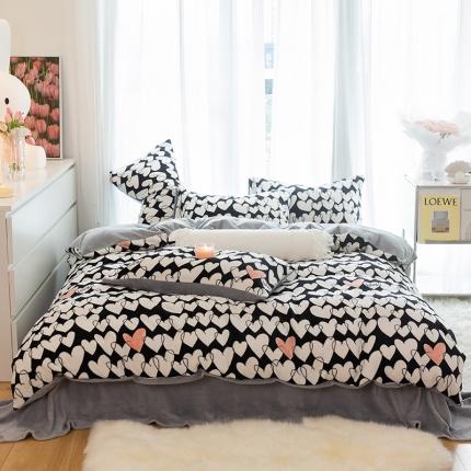 千朵2022新款牛奶绒系列四件套 晨暮