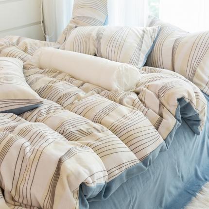 千朵2022新款牛奶绒系列四件套 卡洛