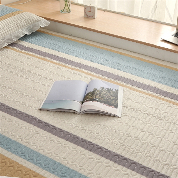 91家纺网 家纺一手货源 找家纺 美优兰 2025新款全棉防滑榻榻米炕垫纯棉床盖三件套西蒙