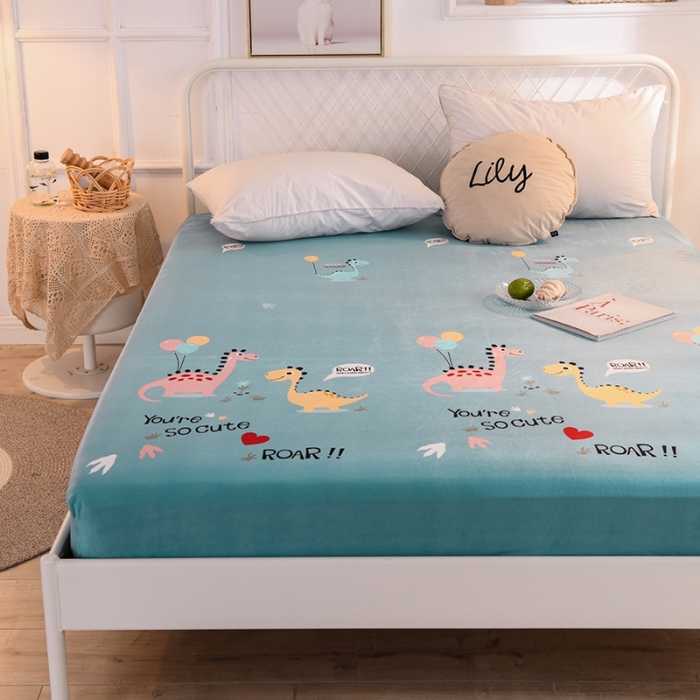 91家纺网 家纺一手货源 找家纺 （总）甜之梦 2025新款水晶绒单品印花床笠