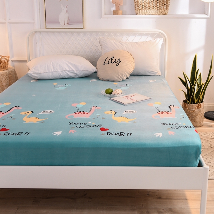 91家纺网 家纺一手货源 找家纺 （总）甜之梦 2025新款水晶绒单品印花床笠