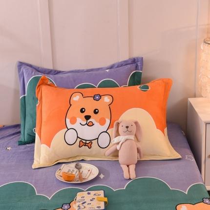 91家纺网 家纺一手货源 找家纺 （总）甜之梦 新款水晶绒单品印花枕套48*74/对