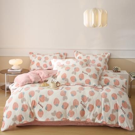 橘滋 2022新款秋冬高端绒进口牛奶绒臻棉绒保暖印花四件套 星月