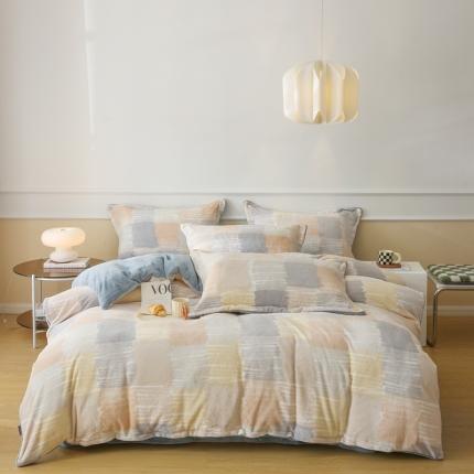 橘滋 2022新款秋冬高端绒进口牛奶绒臻棉绒保暖印花四件套 拜耳