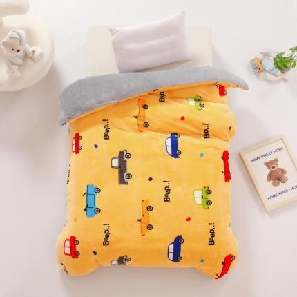 91家纺网 家纺一手货源 找家纺 鱼宝 2022新款高克重加厚款牛奶绒小版婴童套件 滴滴车队