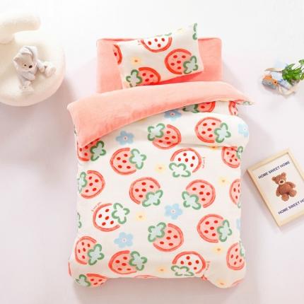 91家纺网 家纺一手货源 找家纺 （总）鱼宝 2022新款高克重加厚款牛奶绒小版婴童套件