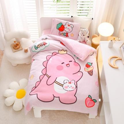 91家纺网 家纺一手货源 找家纺 （总）鱼宝 2022新款大版牛奶绒婴童套件