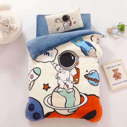 91家纺网 家纺一手货源 找家纺 （总）鱼宝 2022新款大版牛奶绒婴童套件