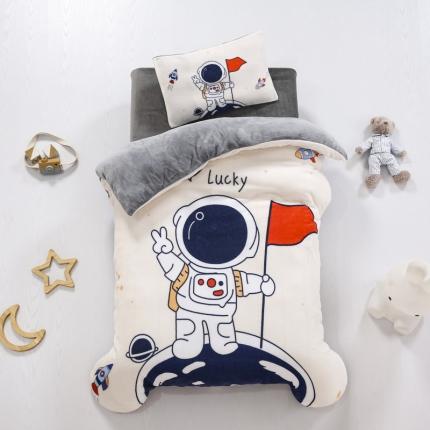 91家纺网 家纺一手货源 找家纺 （总）鱼宝 2022新款大版牛奶绒婴童套件