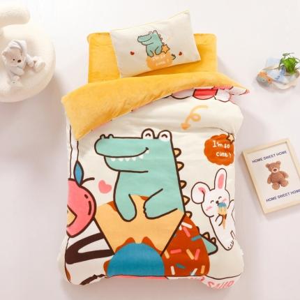 91家纺网 家纺一手货源 找家纺 （总）鱼宝 2022新款大版牛奶绒婴童套件