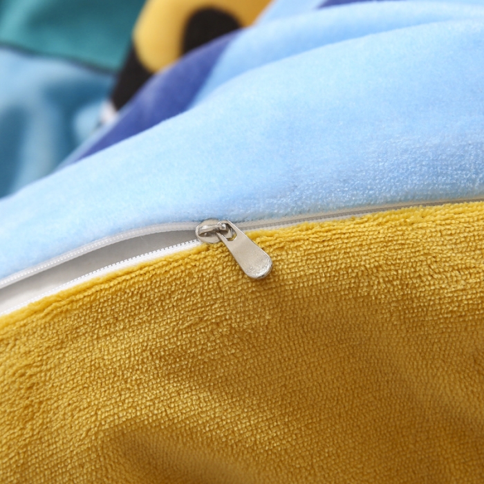 91家纺网 家纺一手货源 找家纺 鱼宝 2022新款大版牛奶绒婴童套件 赛车恐龙