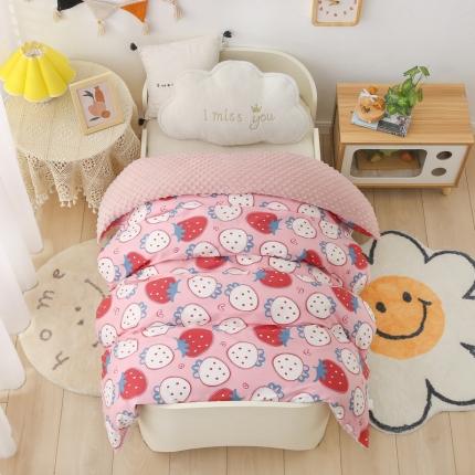 91家纺网 家纺一手货源 找家纺 （总）鱼宝 新款3D豆豆绒儿童被套