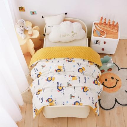 91家纺网 家纺一手货源 找家纺 （总）鱼宝 新款3D豆豆绒儿童被套