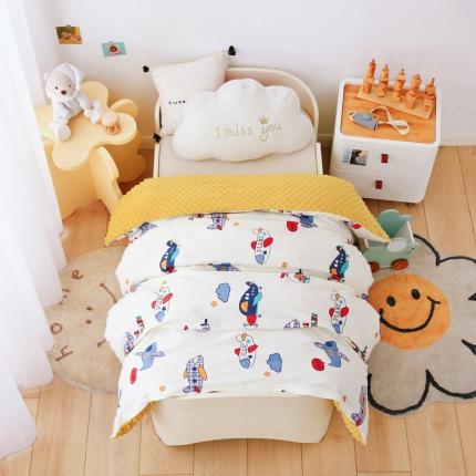 91家纺网 家纺一手货源 找家纺 （总）鱼宝 新款3D豆豆绒儿童被套