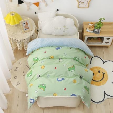 91家纺网 家纺一手货源 找家纺 （总）鱼宝 新款3D豆豆绒儿童被套