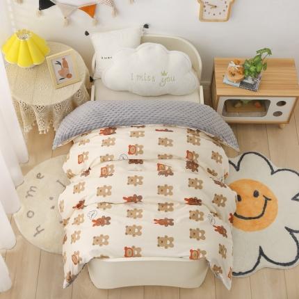 91家纺网 家纺一手货源 找家纺 （总）鱼宝 新款3D豆豆绒儿童被套