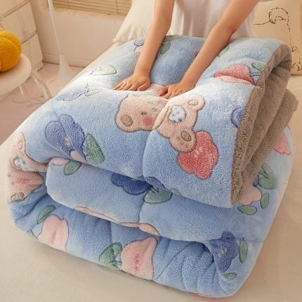 91家纺网 家纺一手货源 找家纺 （总）梦初语 2021新款加厚保暖雪花绒加羊羔绒冬被子被芯