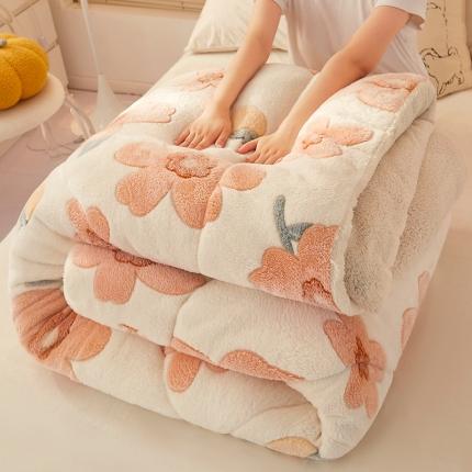 91家纺网 家纺一手货源 找家纺 （总）梦初语 2021新款加厚保暖雪花绒加羊羔绒冬被子被芯